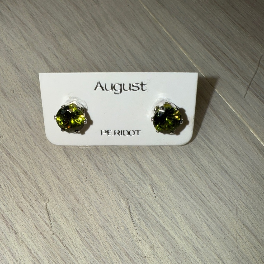 August Peridot Stud Earrings